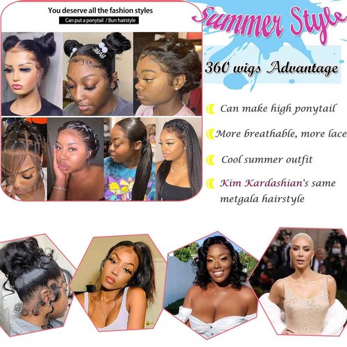 Gurxen Body Wave 360 Lace Front Wigs Human Hair 360 Full Lace Frontal Bob Wigs Human Hair Pre Plucked with Baby Hair Brazilian Virgin Hair Body Wave 360 HD Lace Front Wigs Human hair 14inch