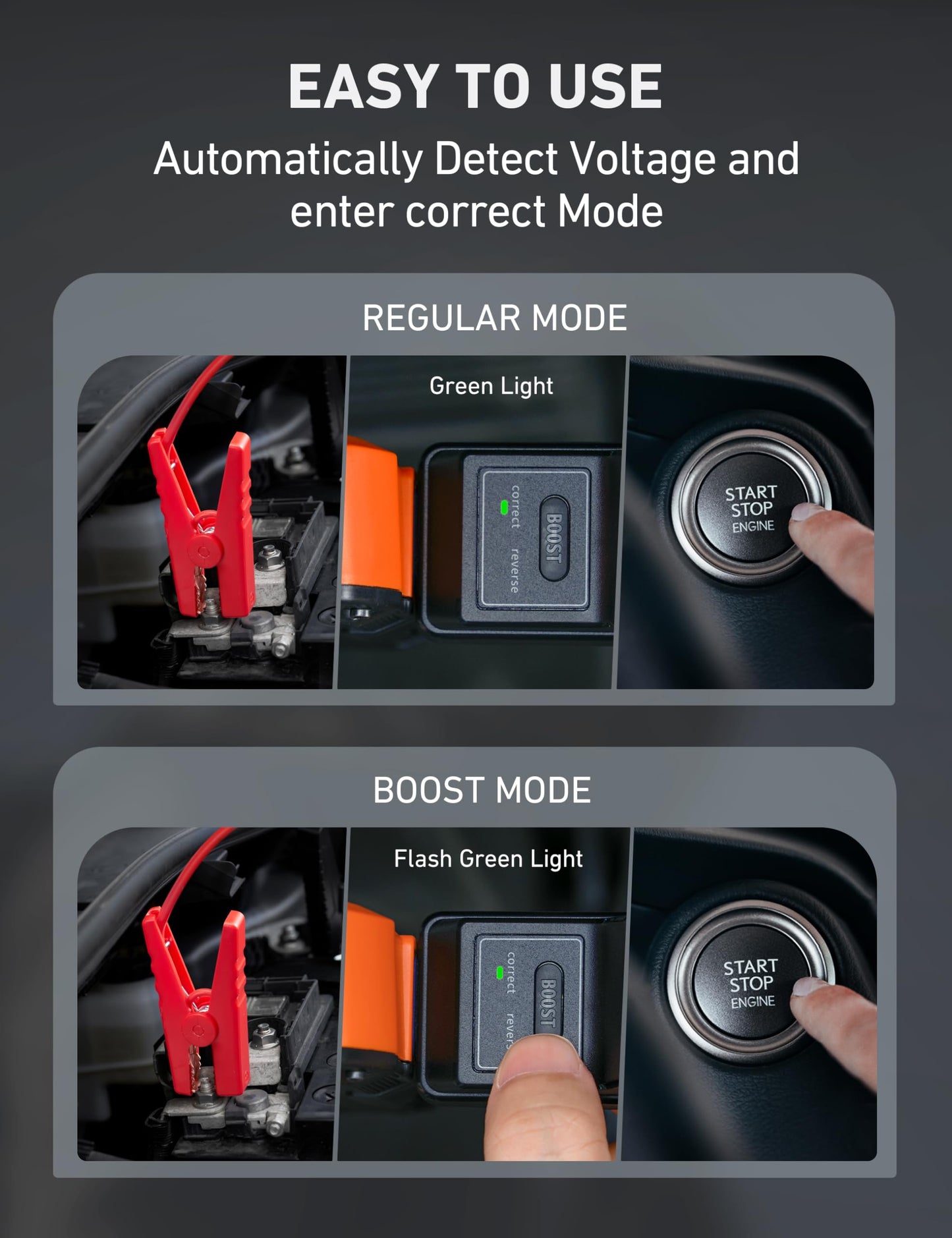 AstroAI S8 Car Battery Jump Starter, 1500A Peak Car Jumper Starter Battery Pack for Up to 6.0L Gas & 3.0L Diesel Engines, 12V Portable Jump Box with 3 Modes Flashlight and Jumper Cable (Orange)