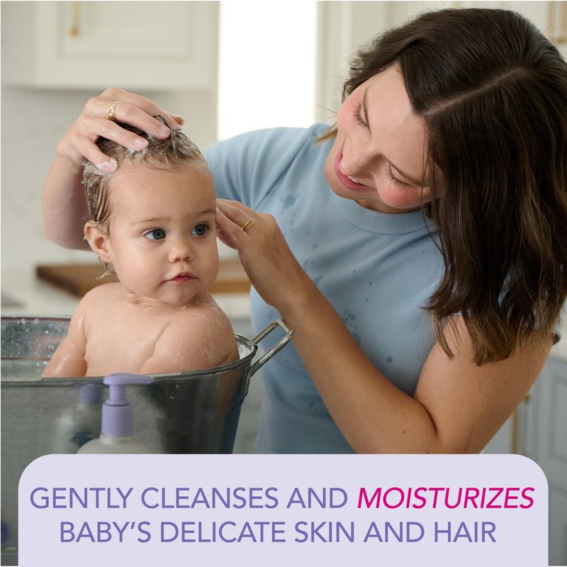 Jergens Baby Calming Head to Toe Foaming Wash, Baby Shampoo and Body Wash, Baby Shampoo Tear Free, Kids Foaming Body Wash, 18 Fl Oz