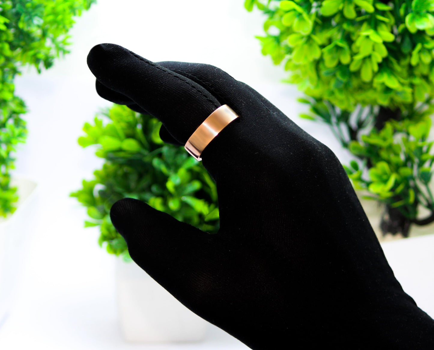Krishnaa Jewels Pure Copper Handcraftede Natural Healing 2mm Heavy Thick Ring Ethnic Jewelry for Men and Women (10.5)