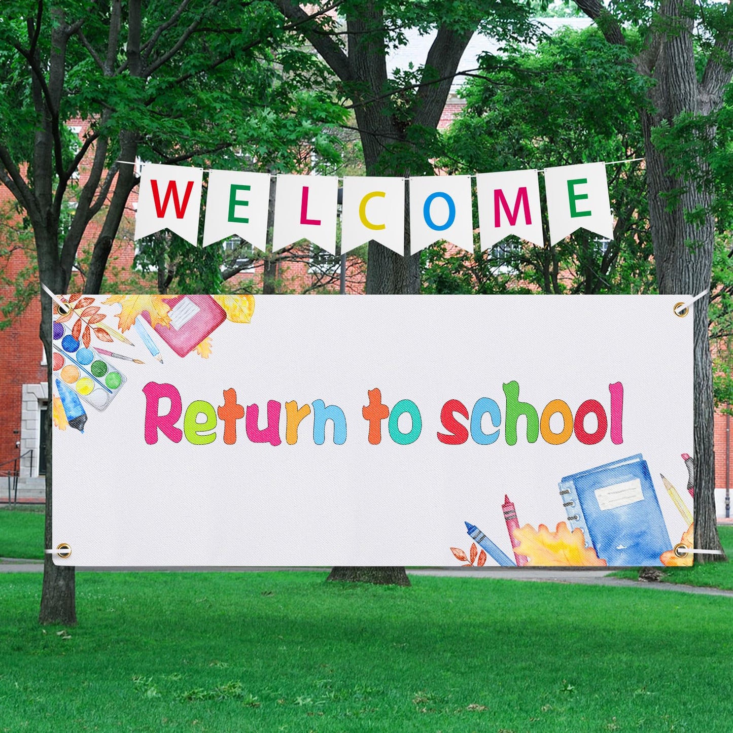 21 Pcs Large Blank Sublimation Banners Oxford Burlap Cloth Banner 20 Pcs DIY Flags with Hanging Ropes For Birthday Wedding Party Decoration Indoor Outdoor((White Oxford cloth)
