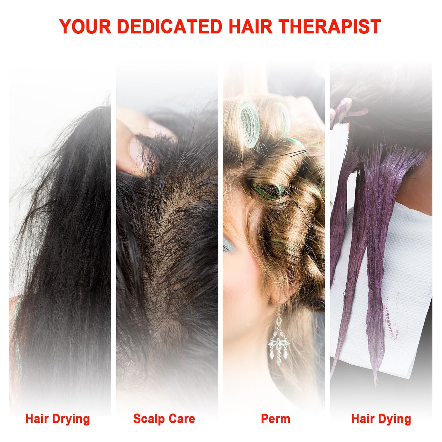 Hair Steamer Micro Mist Scalp Detoxify for Hair Wash Reclining Chair Bed Attachment Professional Hair Care for Salon SPA Barber Shop Fully Metal Material Elitzia ET1940