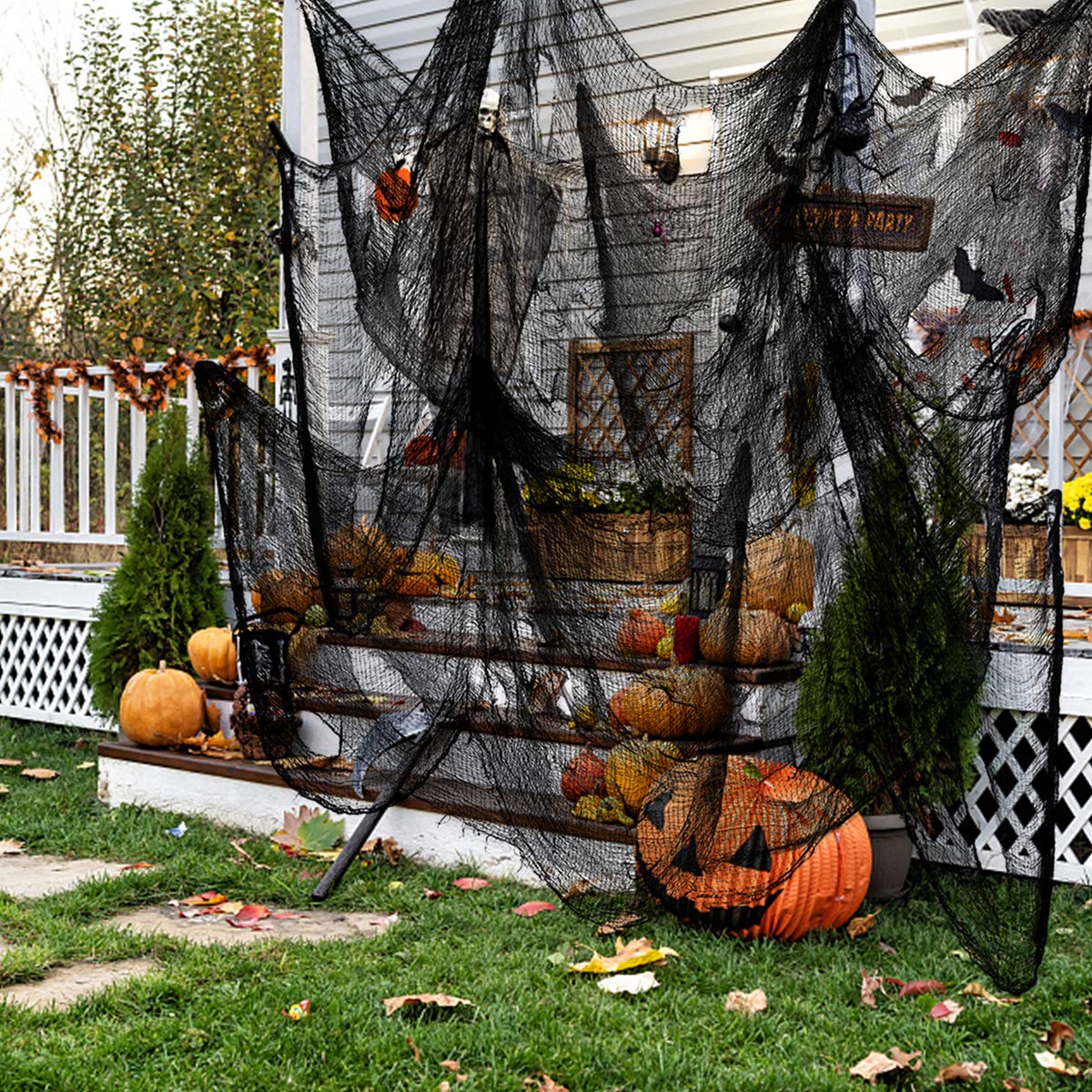 Evoio Halloween Decorations Creepy Cloth, 3 PC 120 X 30inch Black Scary Gauze Spooky Cloth, Freaky Loose Creepy Clothes, Halloween Decorations for Haunted Houses Outdoor Indoor Yard Cauldron Wall Decor