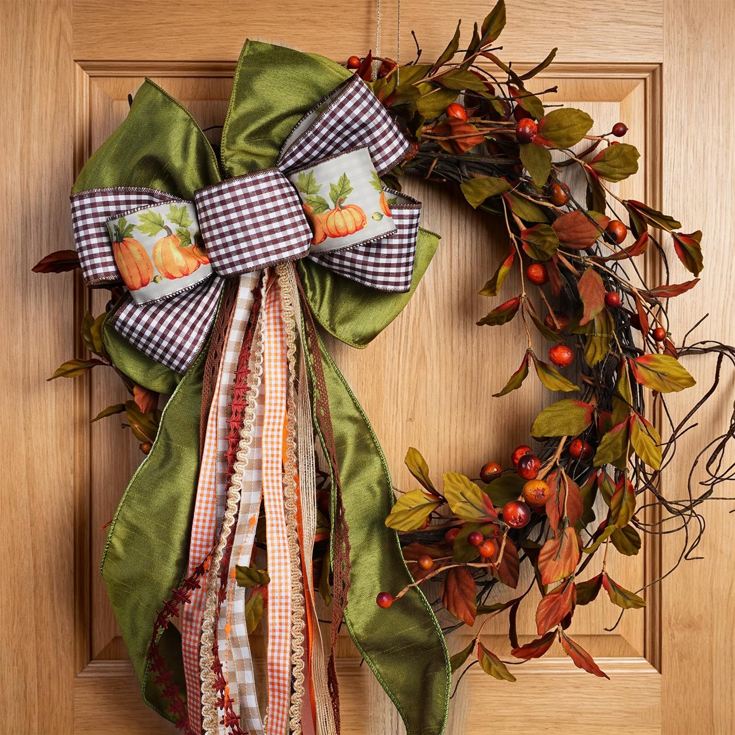 LaRibbons Moss Green Ribbon Wired 4 Inch x 10 Yards Dupioni Ribbon with Wired Edge for Wreaths, Bows and DIY Decorations