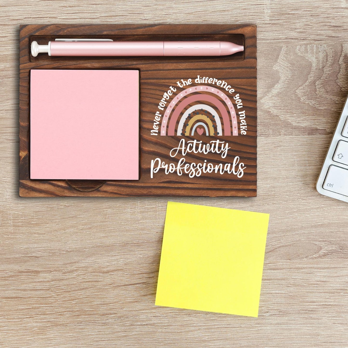 Activity Professionals Gifts, Thank You Appreciation Gifts for Activity Professionals Week Graduation Birthday Christmas Office Desk Self-Stick Note Pad Holders SBB46