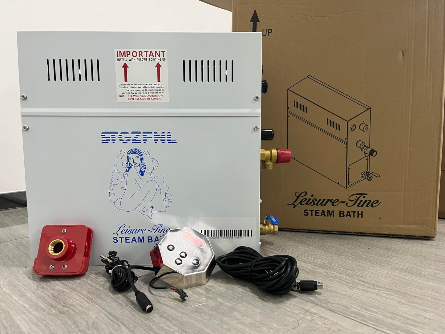 220V Steam Shower Generator, 9KW Steam Shower Kit with Digital Control, Steam Generator for Sauna, Home Steam Bath Machine, Spa Generator for Bathroom, Steam Sauna for Heating 8.5 m³ (300 ft3)