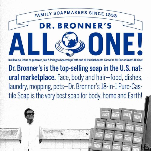 Dr. Bronner's Pure-Castile Magic Soap Liquid (Baby Unscented, 1 Gallon) – Made with Regenerative Organic Certified Oils- For Sensitive Skin, Babies, Face, Hair, Laundry, Dishes, Hand Soap & Body Wash