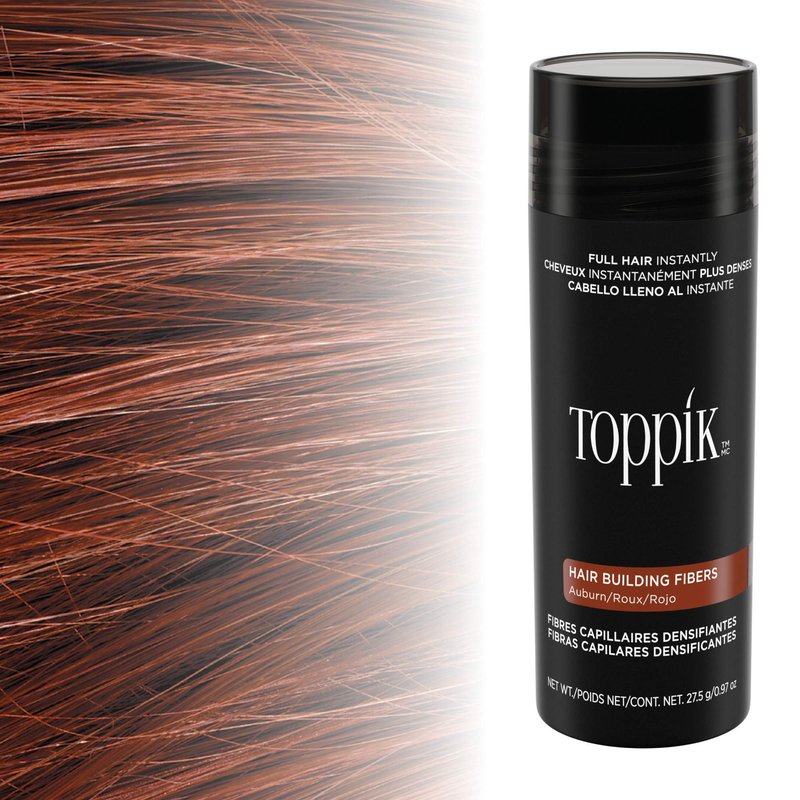 Toppik Hair Building Fibers, Auburn, 1.94 Ounce Fill In Fine or Thinning Hair, Instantly Thicker, Fuller Looking, 9 Shades for Men & Women, Keratin Protein Formula