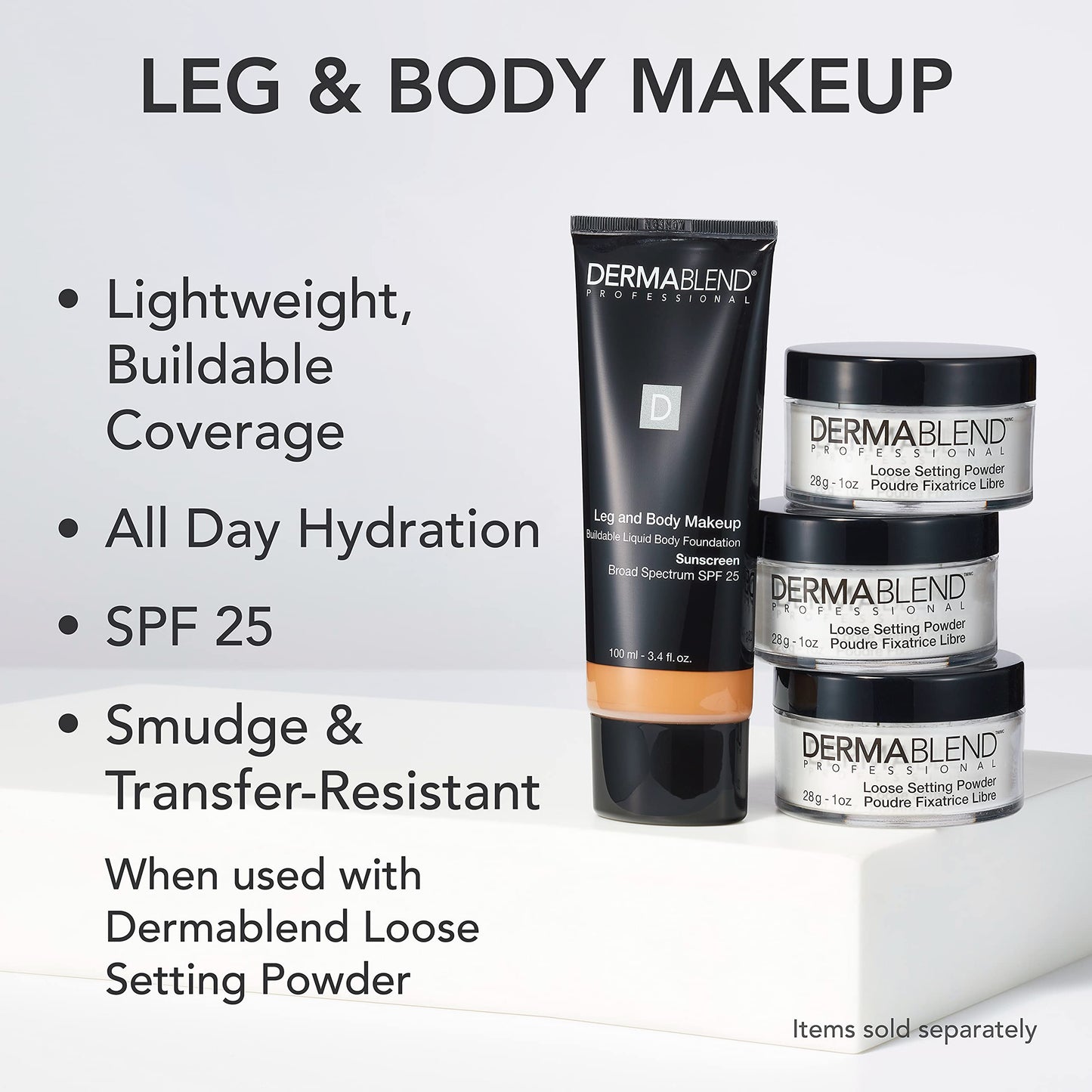 Dermablend Leg and Body Makeup Foundation with SPF 25, 65N Tan Golden, 3.4 Fl. Oz.