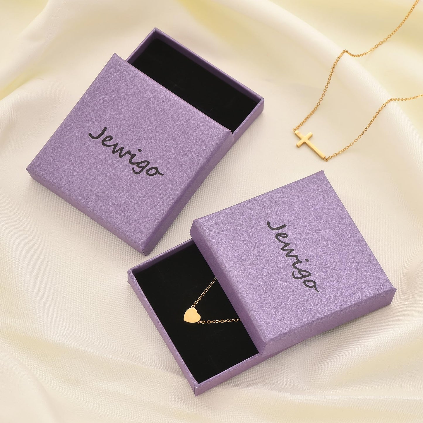 Jewigo Cubic Zirconia Necklaces for Women 18K Gold Plated Tear drop Necklace Dainty Layered CZ Lariat Diamond Necklace