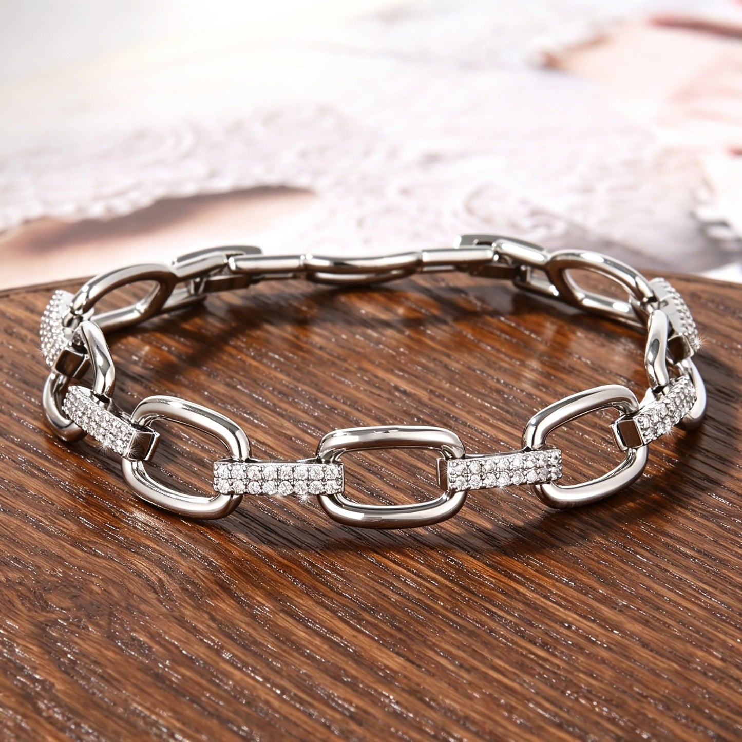 Ginyejly 14K Gold and Silver Plated Special Cain Link with Toggle Clasp Closure in Daily or Party for Women Fashion Jewelry Gifts (Silver Bracelets)