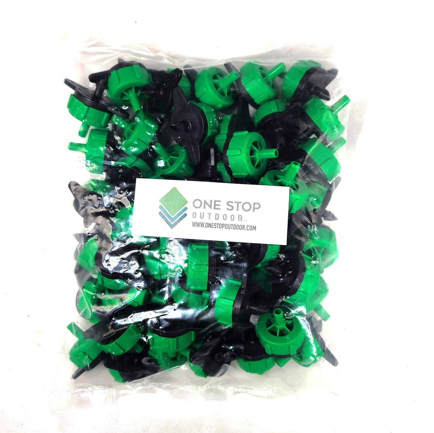 One Stop Outdoor (50-Pack) - 1/2 Gallon Per Hour Pressure Compensating Drip Emitters - Premium Drippers for Drip Irrigation (1/2 Gallon Per Hour)