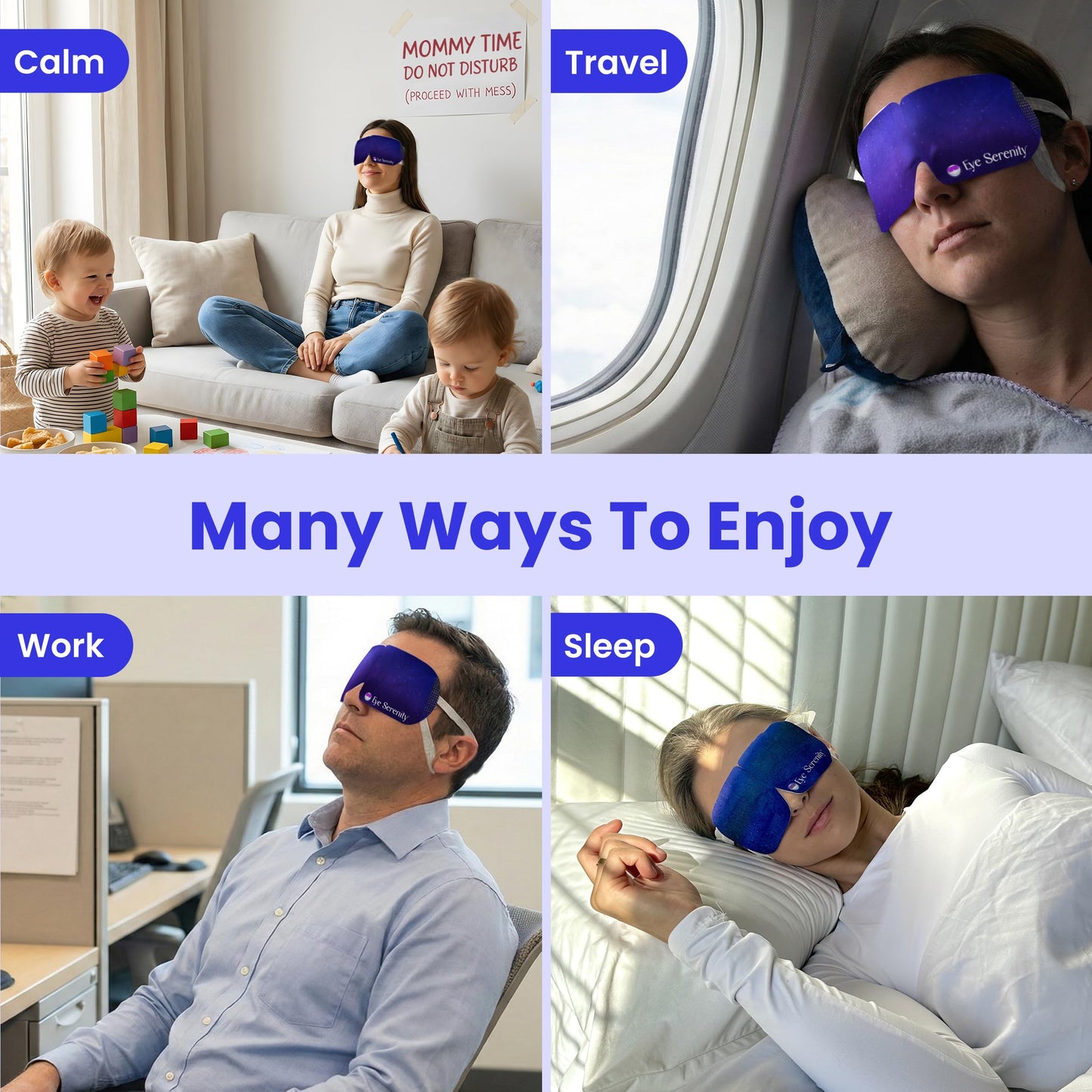 Eye Serenity Steam Eye Mask, Heated Eye Mask, Self Heating Warm Compress for Dry Eyes, Fast Relief for Stye, Puffy Sensitive Eyes, Moist Heat, Mothers Day Gifts for Women and Men - Unscented