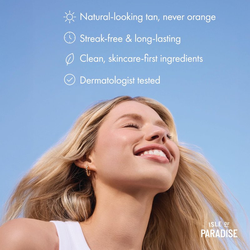 Isle of Paradise Tinted Self Tanning Mousse- Streak-Free Self Tanner, Natural-Looking & Lasts Up to 7 Days, Vegan & Cruelty Free Sunless Tanning Foam Mousse, 6.76 fl oz.