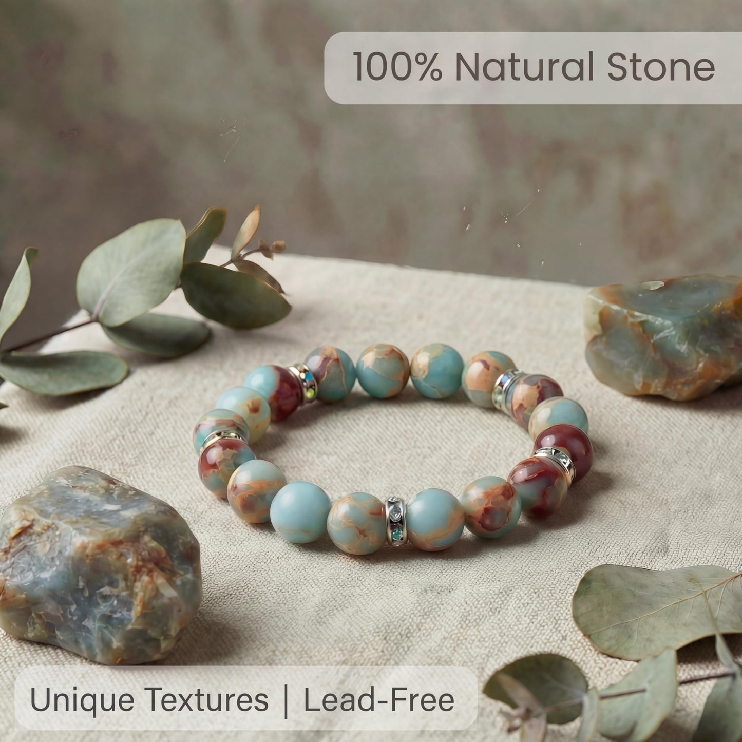 liagza Healing Bracelet For Women Anxiety Crystal Bracelet Chakra Beaded Bracelets Rose Quartz Crystals And Healing Stones Yoga Bead Bracelet Calming Stretch Bracelet Stress Relief Gifts For Women