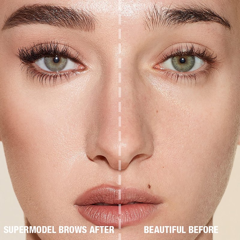 Charlotte Tilbury Brow Cheat Eyebrow Pencil - Refillable Micro-Precision Brow Pencil with Angled Tip for Natural Hair-Like Strokes - 16-Hour Wear, Waterproof, Vitamin E + Carnauba Wax - Natural Brown