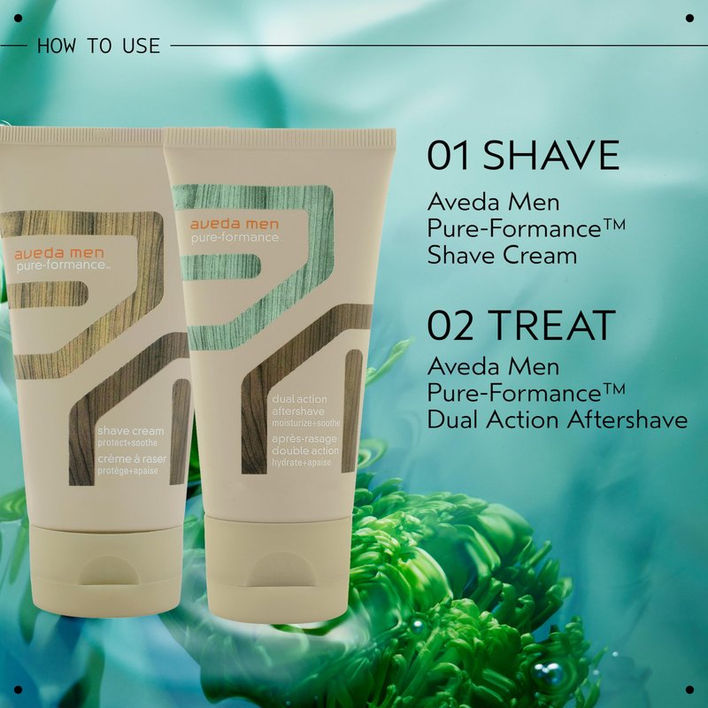 Aveda Men Pure-Formance Dual Action Aftershave | 2-in-1 Aftershave & Moisturizer | with Spearmint | for All Skin Types | 97% Naturally Derived*, 2.5 Fl Oz