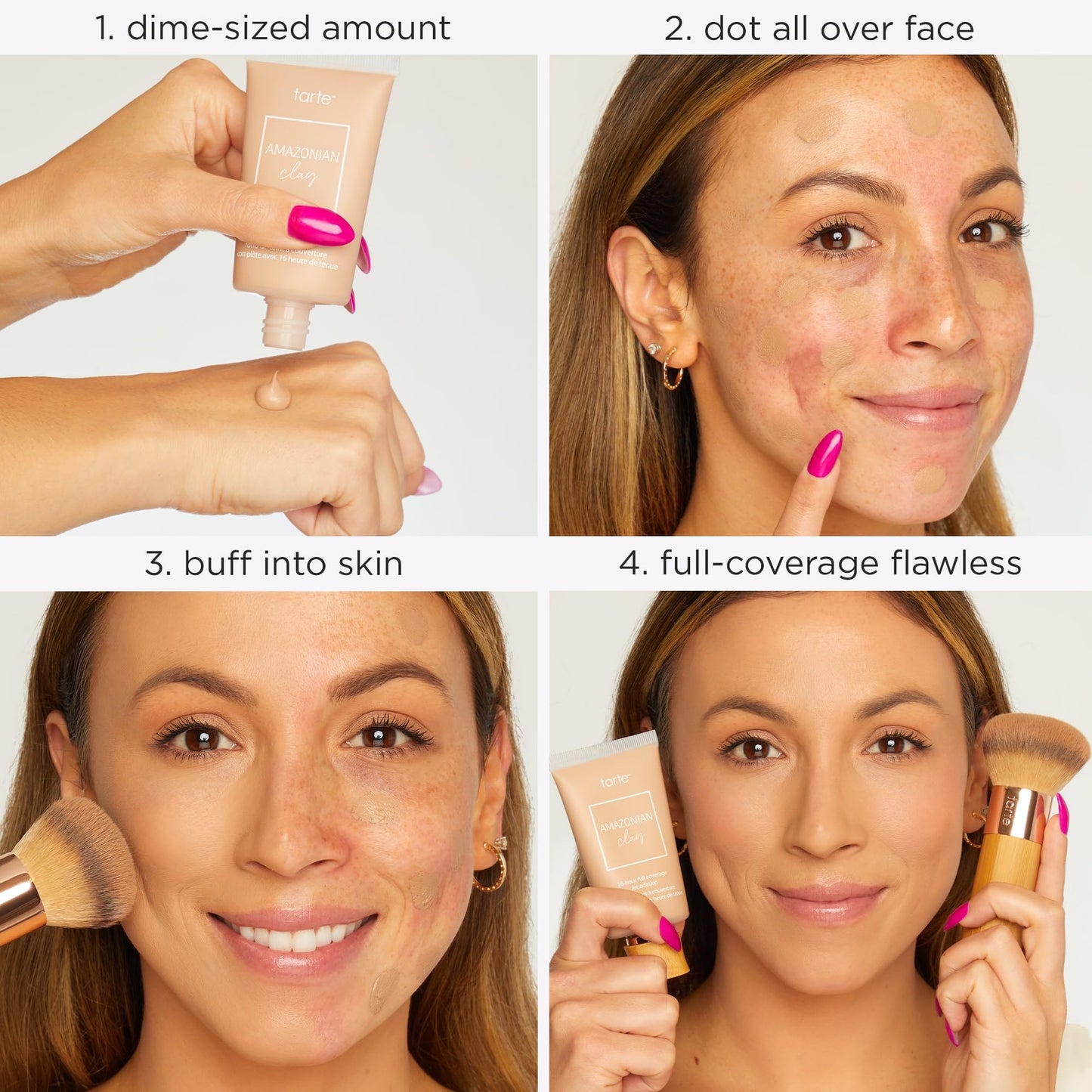 tarte Amazonian clay 16-hour Full Size coverage foundation – Matte Finish Foundation, Vitamin E for Hydration & Smooth Looking Skin, Vegan & Cruelty-Free, full size, tan-deep honey