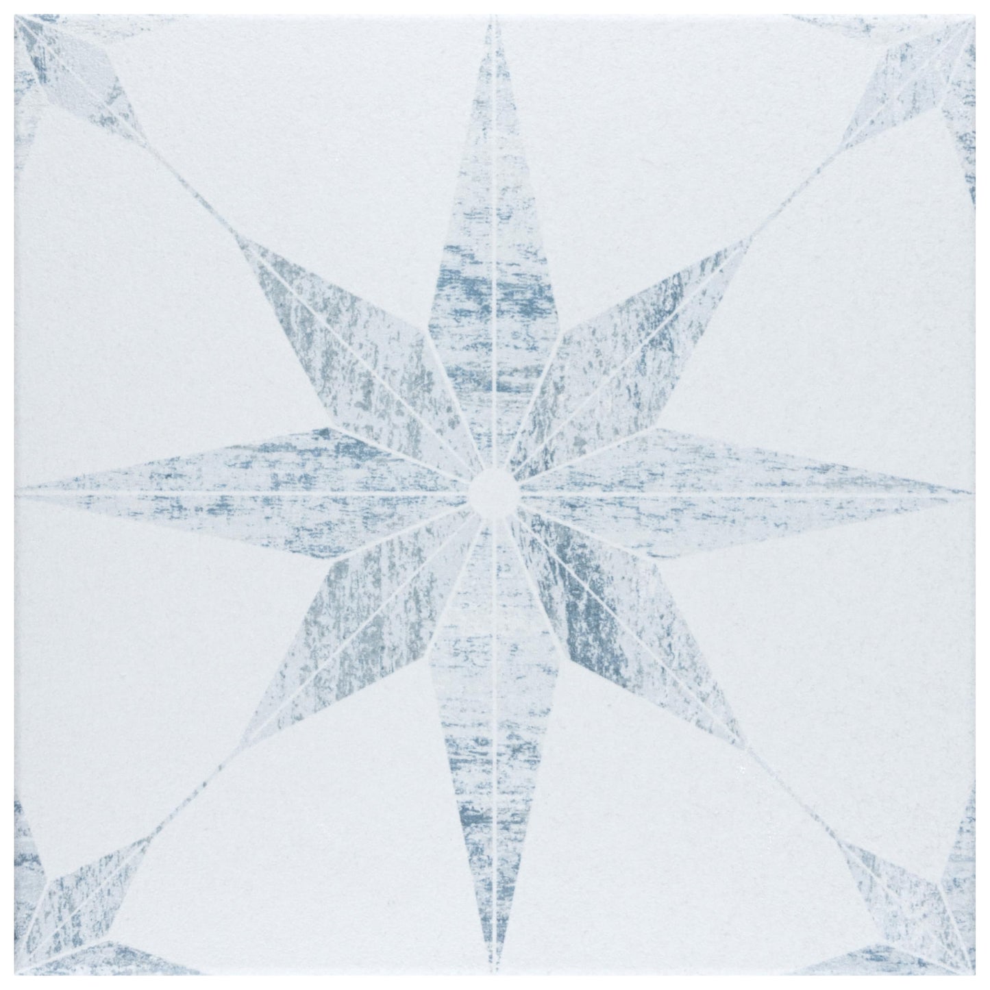 Cassis Stella White 9-3/4" x 9-3/4" Porcelain Floor and Wall Tile