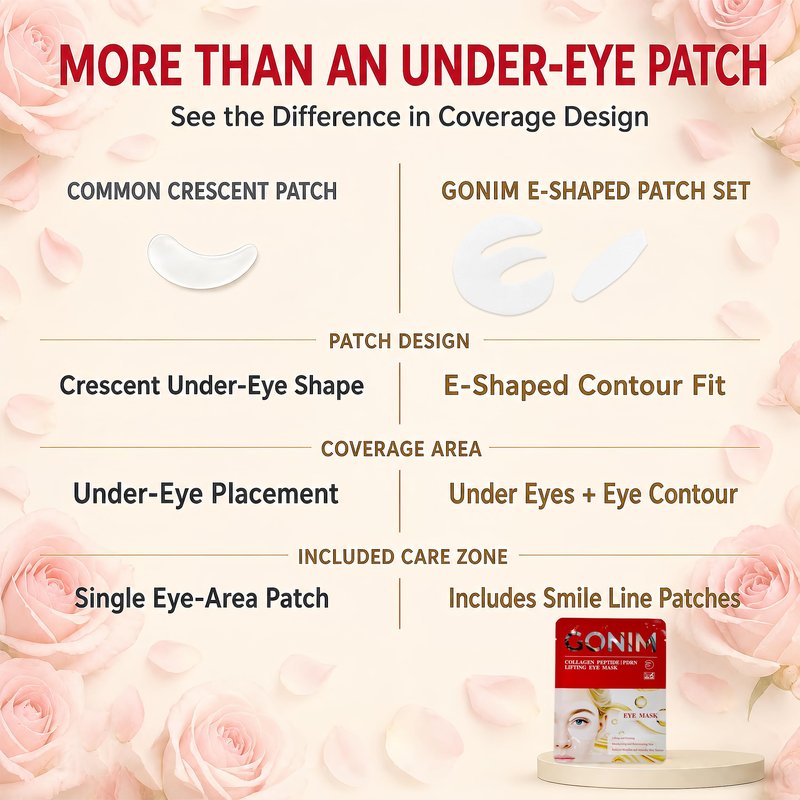 GONIM Under Eye Patches,Collagen Eye Patches for Puffy Eyes & Dark Circles, 360° Fit Hydrogel Eye Mask with PDRN Retinol,Caffeine,Niacinamide & Collagen Peptide,Hydrating Gifts for Women,4 Pairs