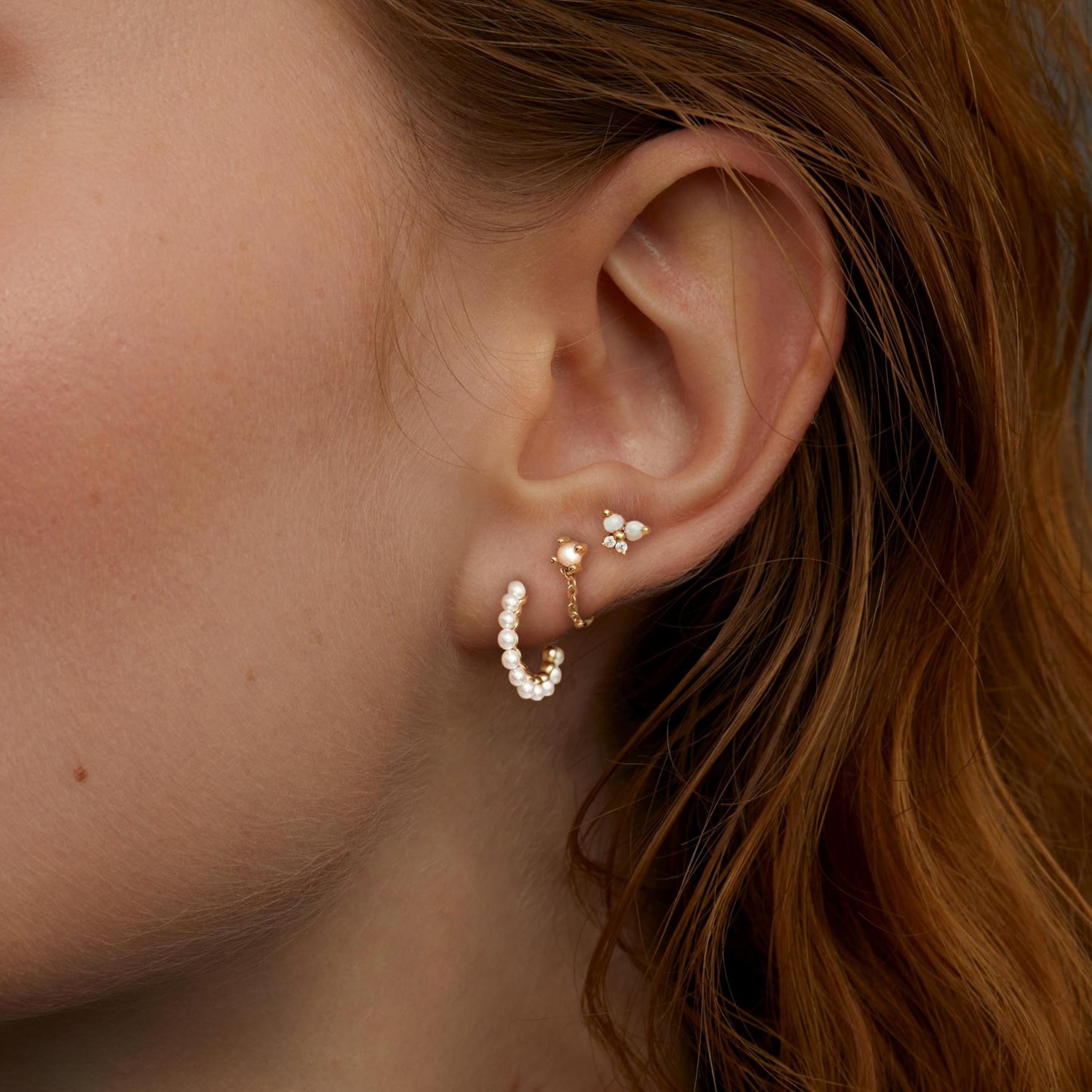 SELFROSE Gold Earrings for Women, Dainty Earring Stacks 14K Gold Plated Huggie Earrings for Women Trendy Hypoallergenicc Unique Butterfly Stud Earrings Set Cute Small Huggie Hoop Earrings Jewelry