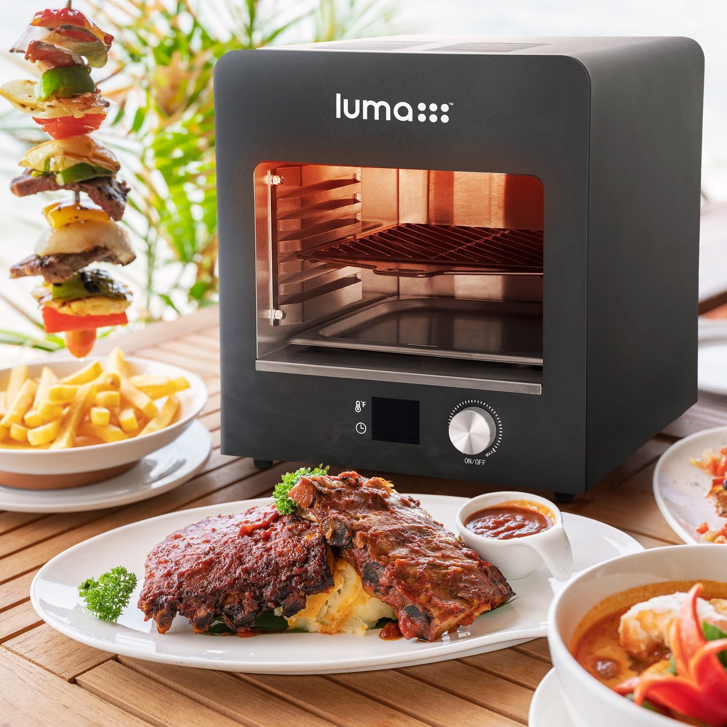 Luma® by Newair Electric Grill for Steaks | 1450°F Infrared Indoor Smoker with Cool-Touch Exterior | Portable Countertop BBQ Grill for Kitchen or Patio