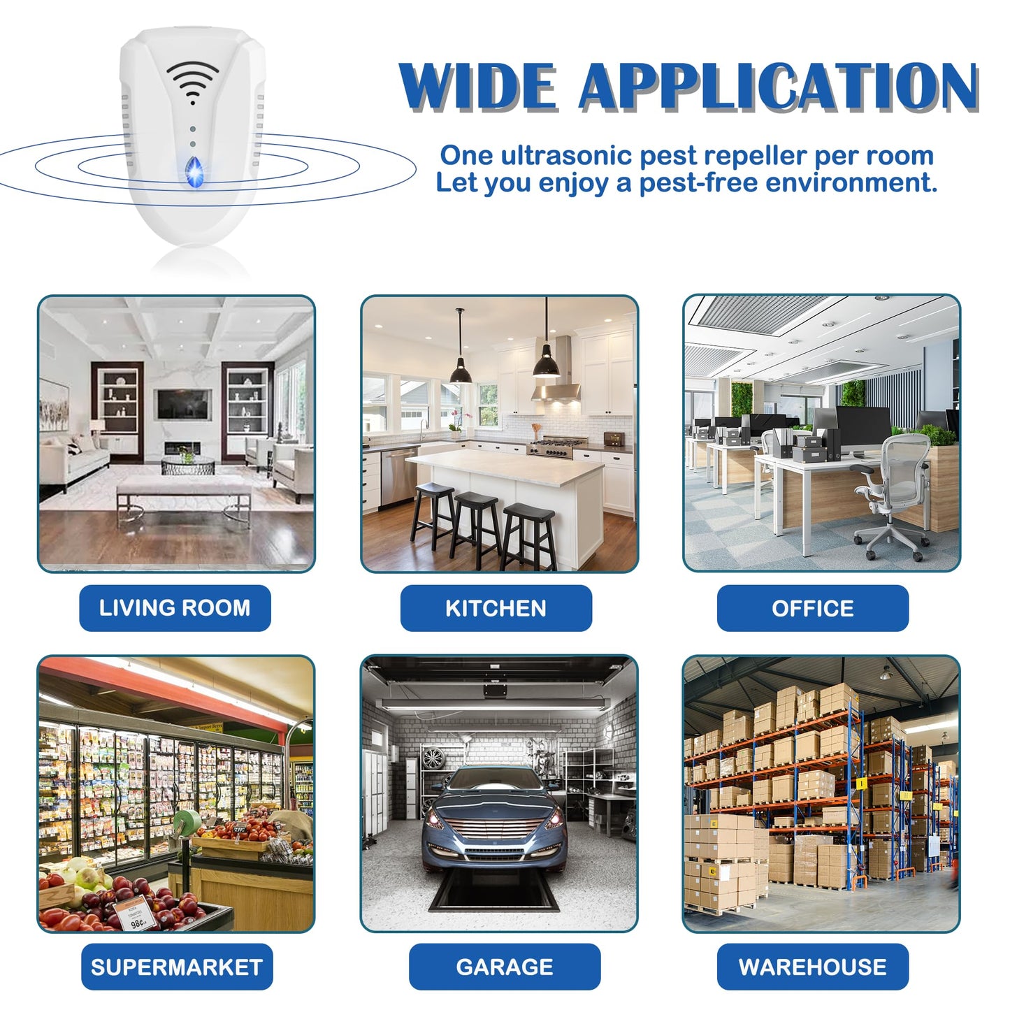 2026 Upgraded Version Ultrasonic Pest Repeller 6 Pack, Mouse Repellent Indoor Plug in, Insect Ultrasonic Repellent for Bugs Roach Insect Mice Spider Mouse Mosquito Ant, 3 Mode Switching