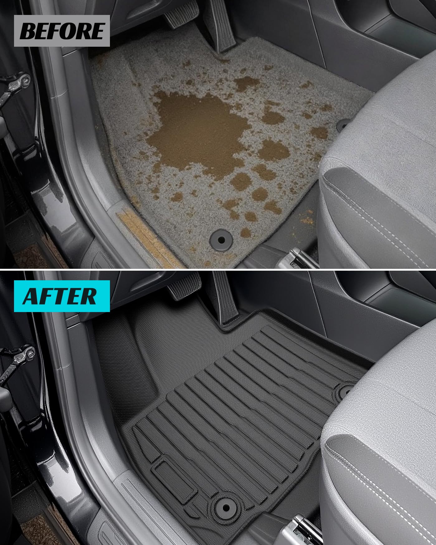 for Hyundai Palisade 2026 (Gas Only, 7/8 Seat) Floor Mats, Custom Fit All Weather Rubber TPE Floor Liners with Cargo Liner & 3rd Row Seat Back Protector, for Hyundai Palisade 2026 Accessories