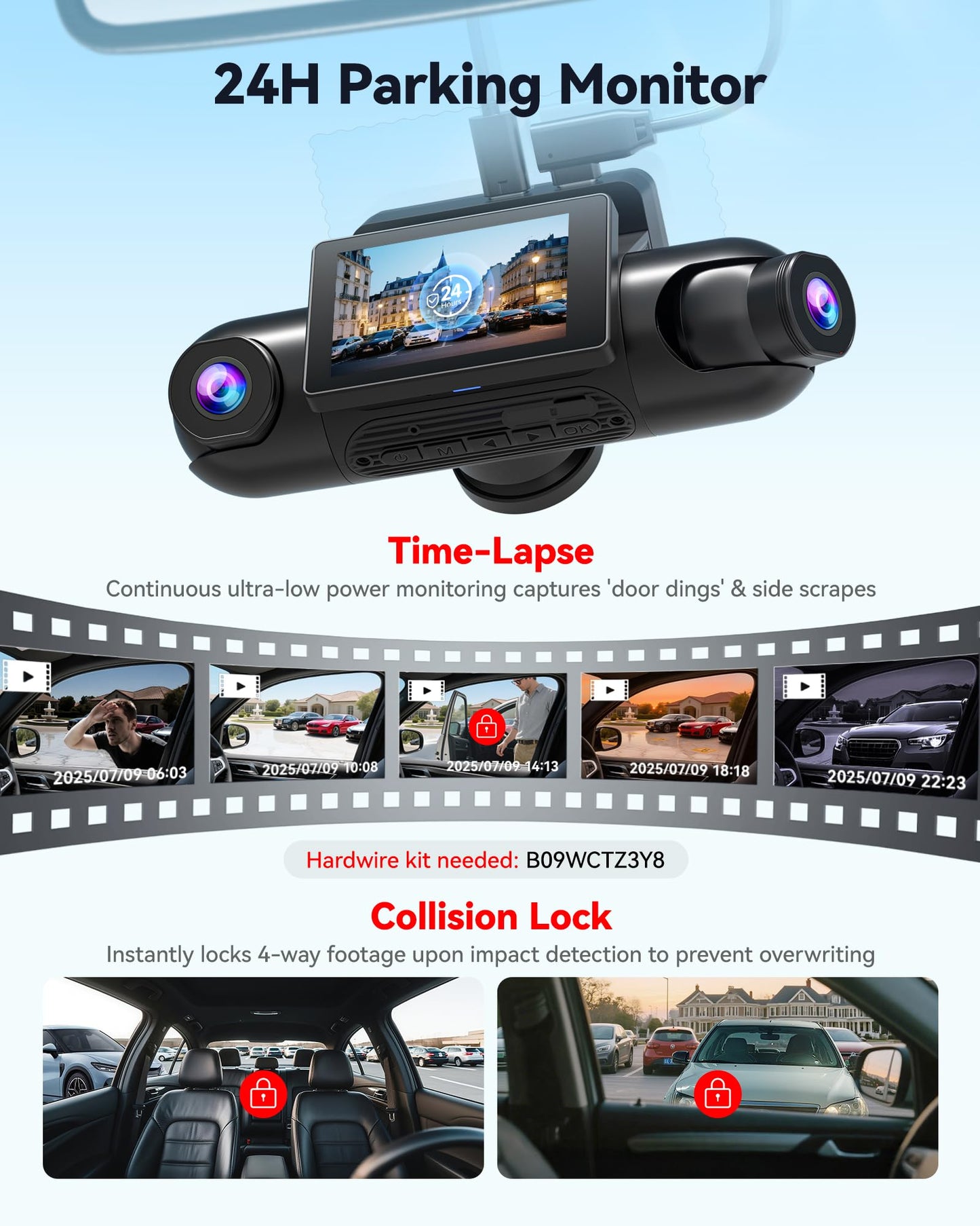 REDTIGER 4 Channel 360° View Dash Cam, Dual STARVIS 2, 2.5K*2+1080P*2 Dashcam Front and Rear Inside Left Right, 5.8GHz WiFi, 8 IR Lights Night Vision, 4 Adjustable Lenses, Included 128GB Card (VP40)