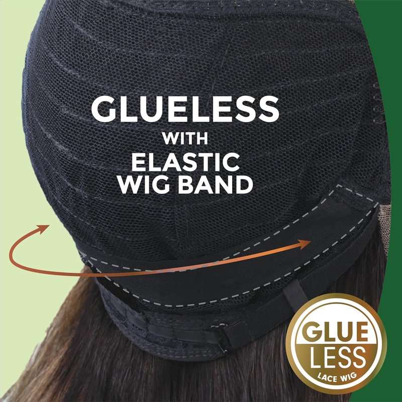 Chicbob Lace Front Wig - Glueless Bob Unit with 5-Inch Deep Part | Synthetic Hair, Pre-Plucked Hairline (1B Off Black)