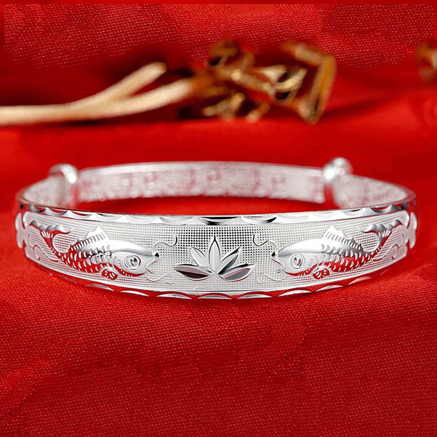 925 Sterling Silver Bracelet Plated Cuff Bangle Bracelet Fashionable Multi-layer Cross Wire Bangle Bracelet Open Adjustable Wide Cuff Bracelet for Teen Girls Fashion Jewelry (silver J)
