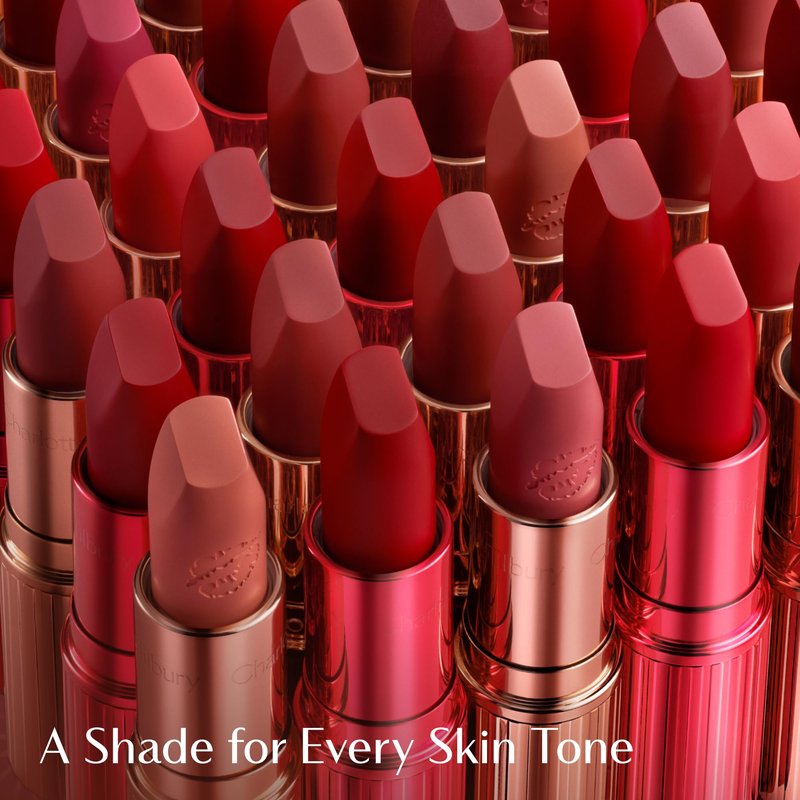 Charlotte Tilbury Matte Revolution Lipstick - Long Lasting, Matte Lipstick with Buildable Color & Lip-Loving Ingredients - Creamy, Easy to Blend Formula - Pillow Talk Medium