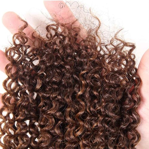Condescension Human Hair Bundles 24 26 28 Inch Chocolate Brown Highlight P4/30 Jerry Curly Bundles Human Hair Unprocessed Brazilian Virgin Quick Weave Hair for Black Women