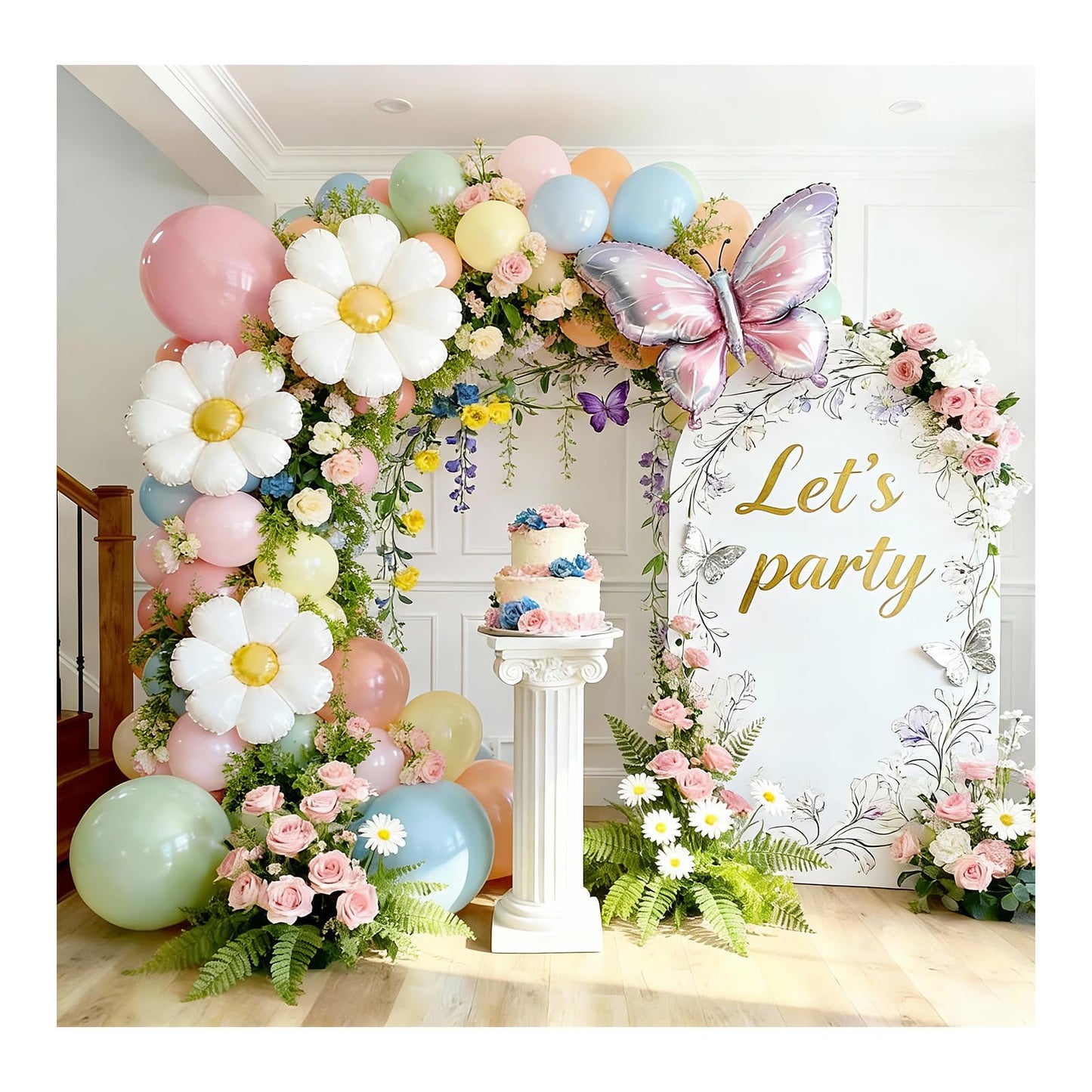 Daisy Balloon Arch Kit, 172Pcs Spring Summer Daisy Theme Party Balloon Decorations for Birthday Wedding, Graduation Ceremony, Outdoor Garden Decor, Mother's Day Holiday Decoration