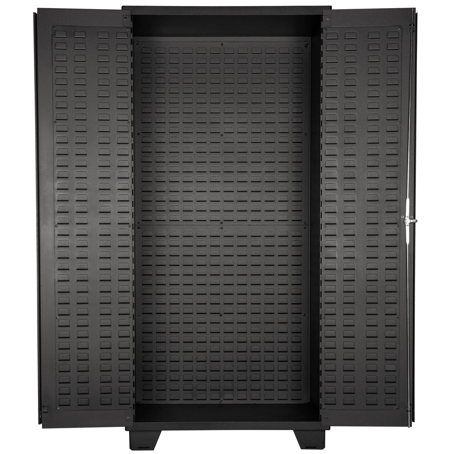 Jamco Tool Storage Cabinets with Bin Mounts, Model DF, Includes 122 Bins, 36-Inch W x 24-Inch D x 78-Inch H, Red Bins