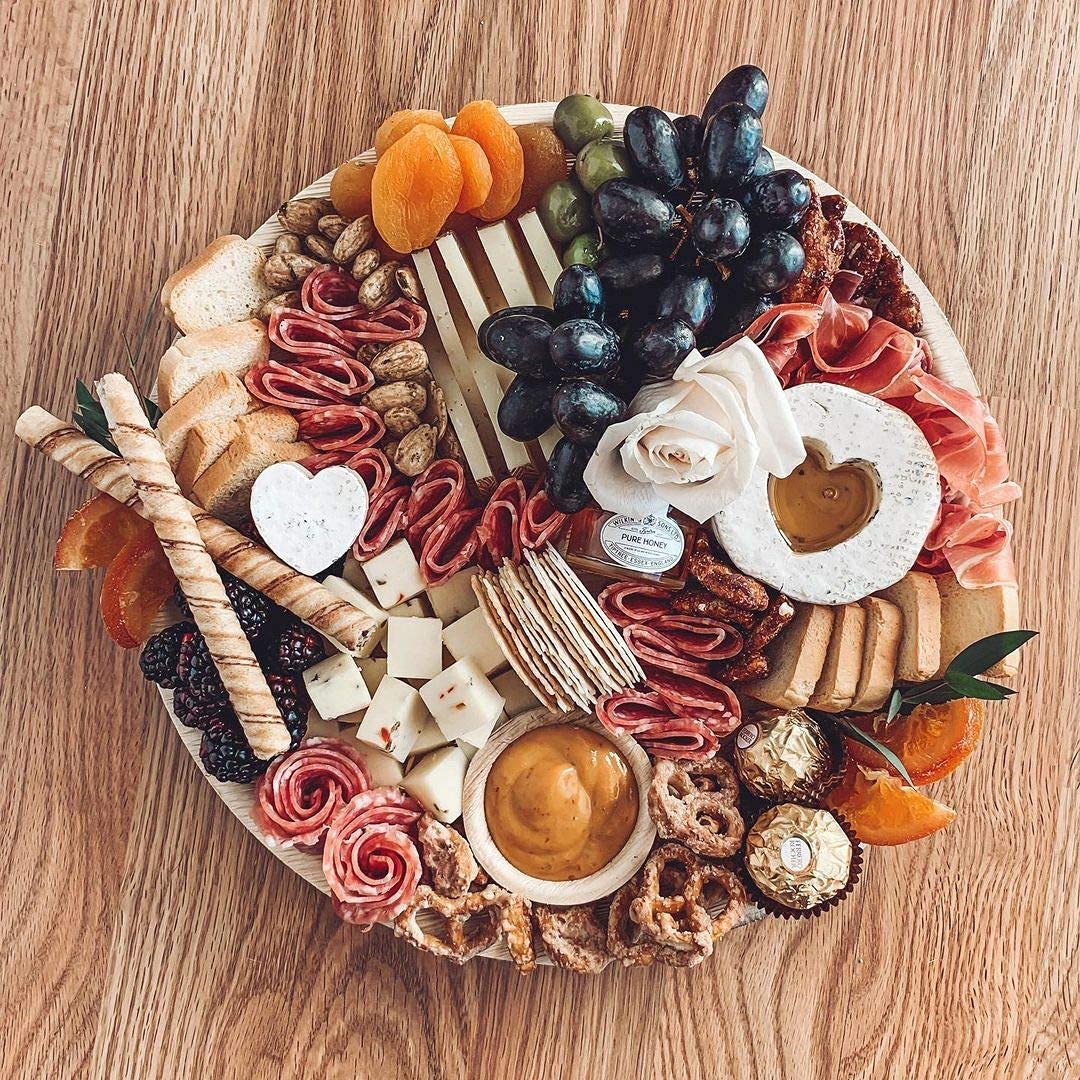 Charity Leaf Disposable Palm Leaf 14" Round Trays (10 pieces) Bamboo Like Serving Platters, Disposable Boards, Eco-Friendly Dinnerware For Weddings, Catering, Events