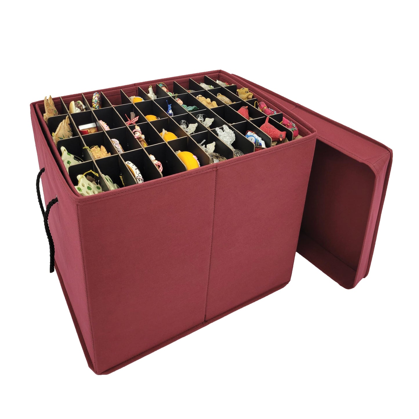 612 Vermont Slim Ornament Storage Box with Adjustable Acid-Free Dividers, Holds 120 Ornaments (SB-40061-VT)