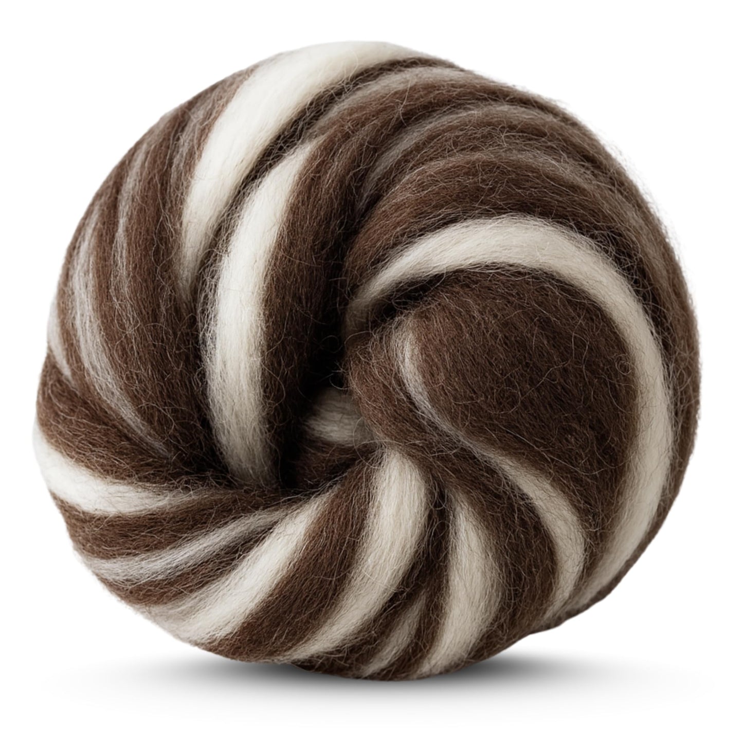 Revolution Fibers Yin Yang Natural Blend of Corriedale Wool Roving (8 Ounces) | Perfect for Felting, Hand Spinning & Tapestry |100% Natural Undyed Off-White & Brown Blend
