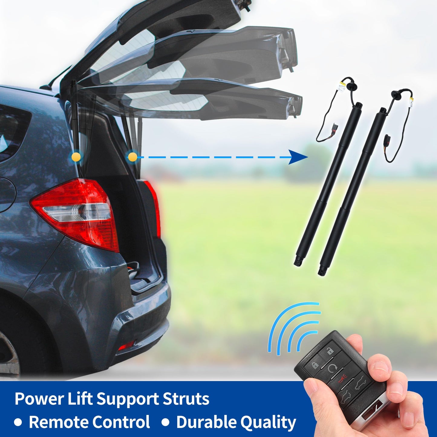 X AUTOHAUX Rear Left Right Tailgate Power Lift Support for Volvo XC60 3.2/T5/T6 Sport Utylity 2012-2017 Liftgate Power Hatch Shock Strut No.31386705/31386706 Electric Trunk Power 1 Pair
