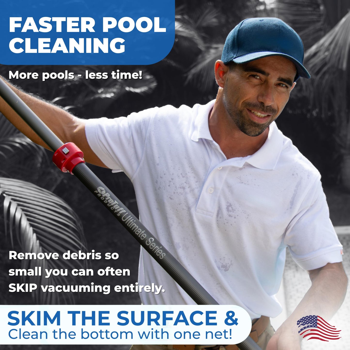 ProTuff "PRO Ultimate" Silt & Leaf Rake Bundle - 490 Promise Unlimited & Unconditional Replacements - 2-Items: 20" Medium & 18" Fine Mesh Pool Cleaner for Sand, Silt, Pollen, Leaves & Twigs