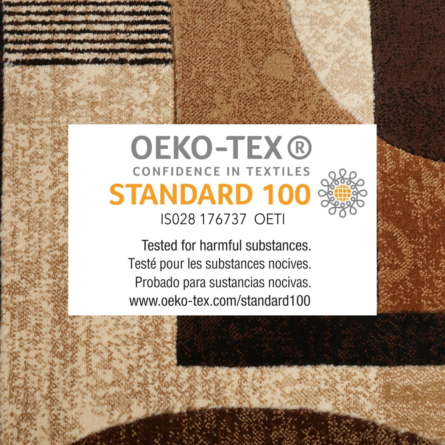 Home Dynamix Tribeca Jasmine Modern Runner Rug, Abstract Brown/Beige 1'9"x7'2"