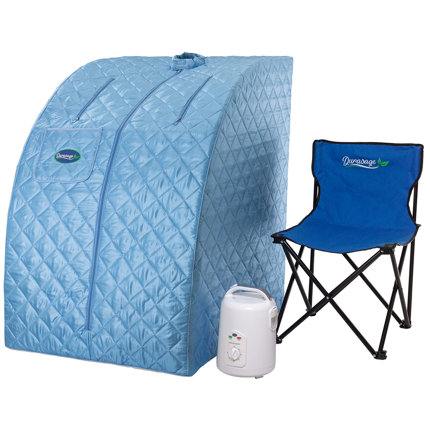 Durasage Portable Personal Steam Sauna for Home – Foldable Full Body Spa Tent with 800W Steam Generator, 60-Min Timer, Chair Included for Relaxation & Wellness