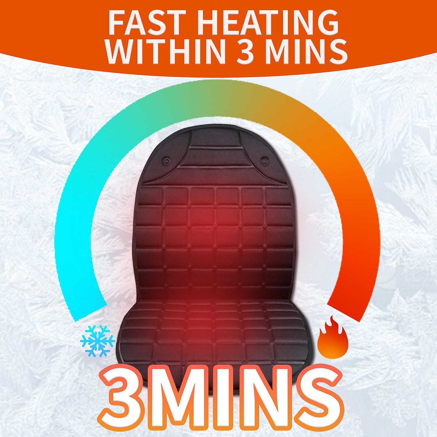 Teomi Heated Seat Covers, 2 Fast Heating Models Heated Seat Cushion Black