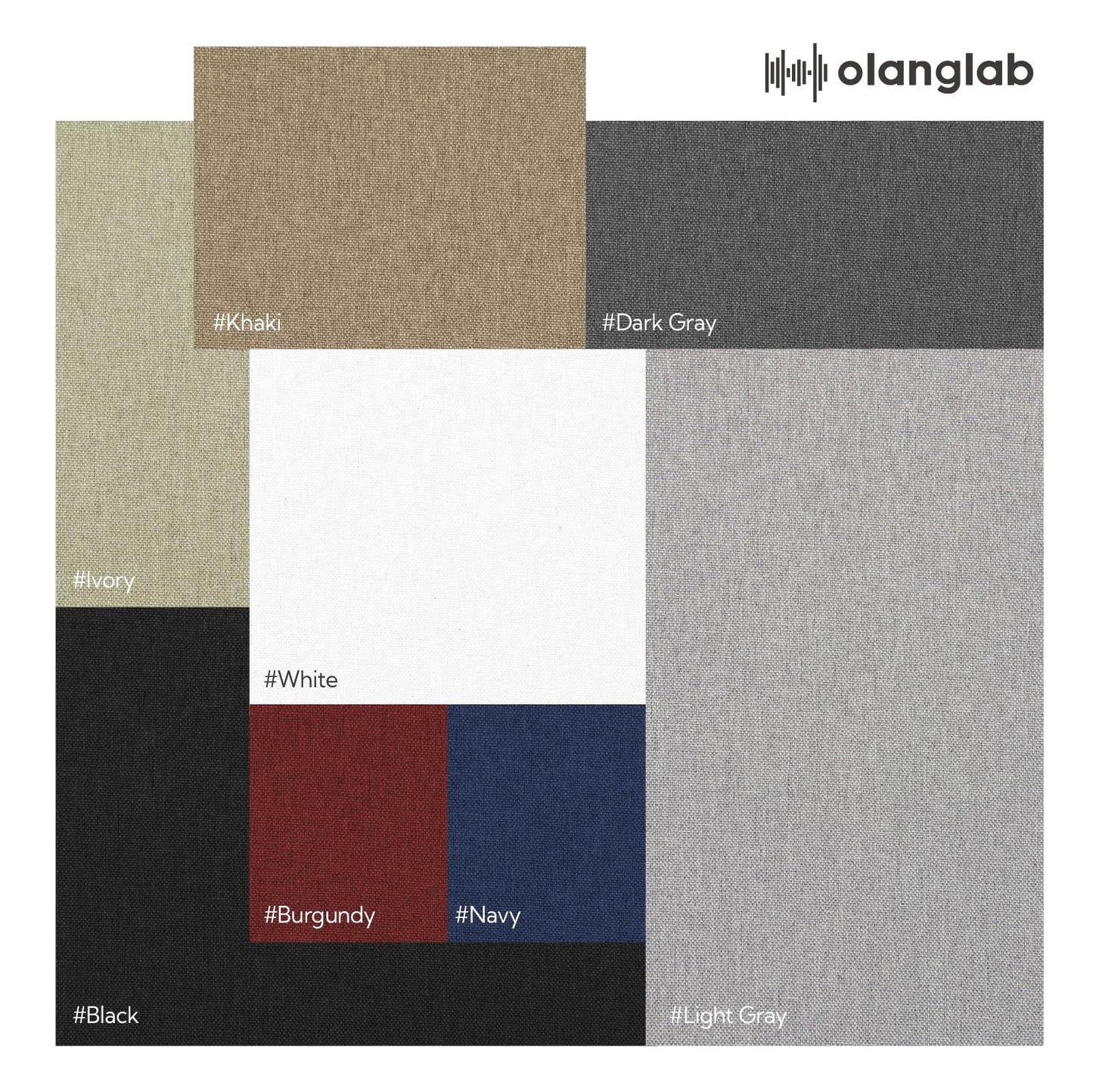 Olanglab Acoustic Panels 2 Pack, 48''x24'' Large Sound Panels, Fabric Wrapped Sound Proof Foam Panels for Walls, Sound Absorbing Panels for Recording Studio Acoustical Treatments (Light Grey)