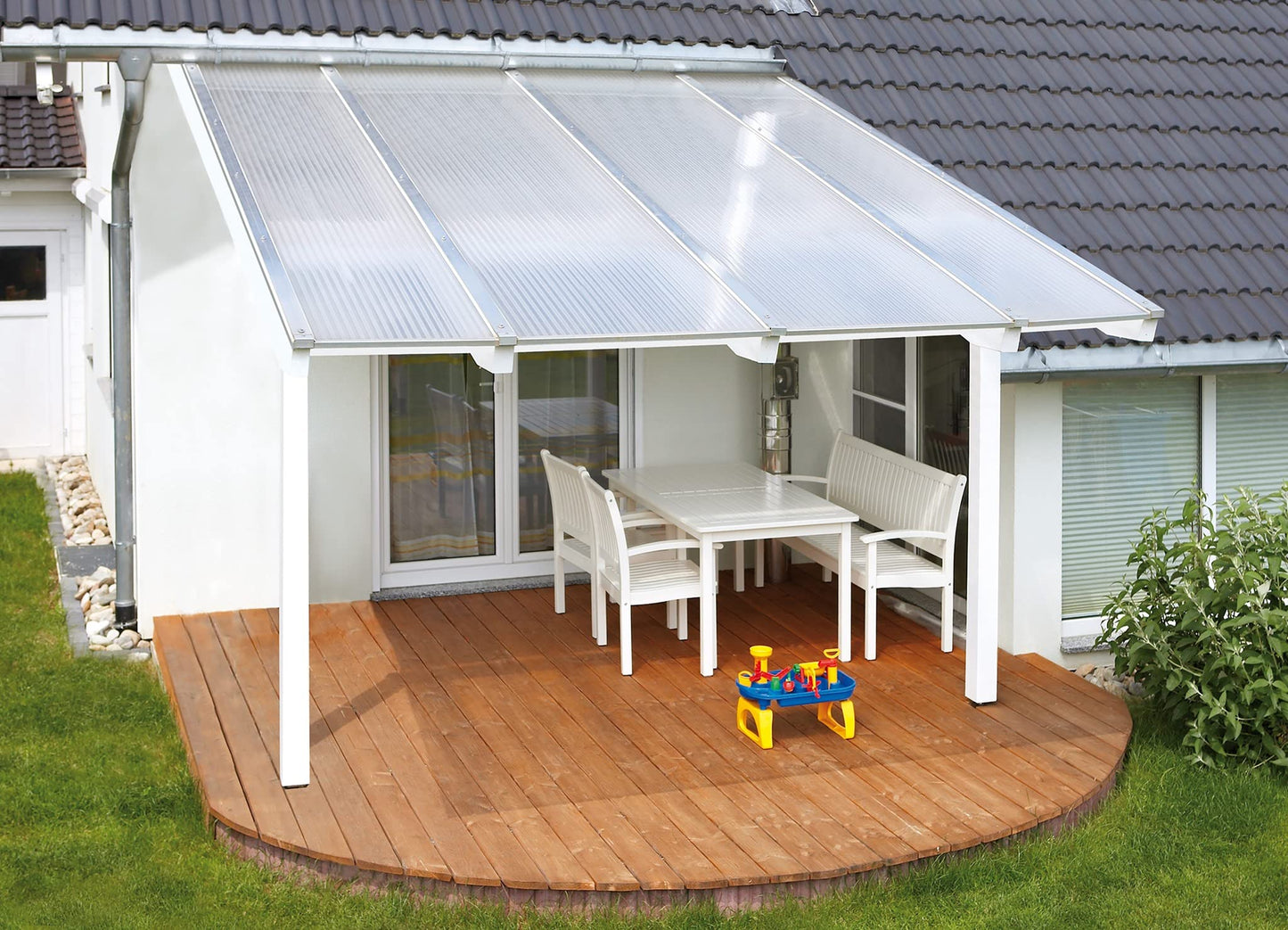 Falken Design Polycarbonate Roof Panel Twinwall (Multiwall) Clear 48 in. x 96 in. x 1/4 in. (6MM) Thick (Set of 10)