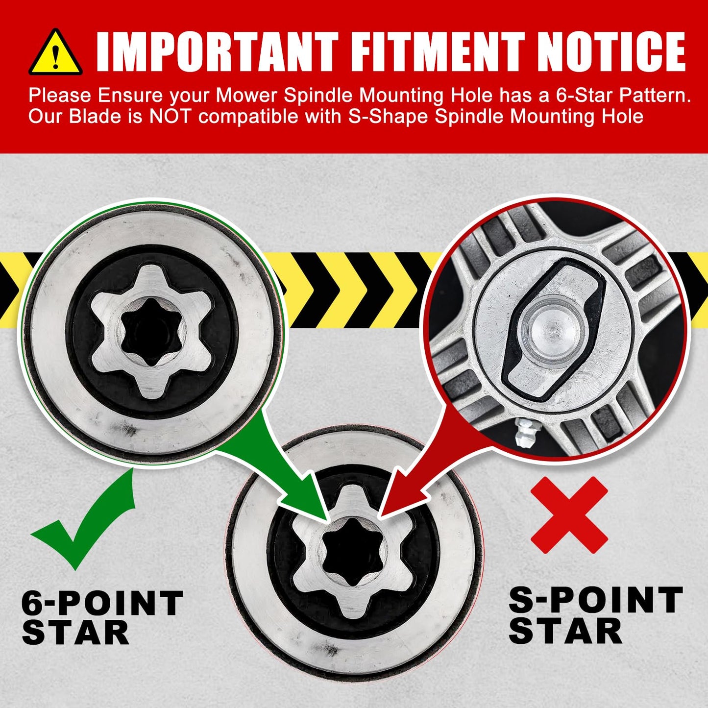 942-05056A ZT1-54 Mower Blades with 6 Star Hole for Cub Cadet Ultima ZT2-54 XT1-54 XT2-54 Zero Turn Troy Bilt Mustang 54 inch Cut Deck Lawn Tractor Repalce 942-05056-X (High Lift)