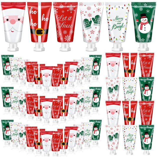 48 Pieces Secret Santa Gift Set: Mini Christmas Hand Cream Travel Size Lotion Bulk Holiday Stocking Stuffers Appreciation Gifts for Women Employee Coworker Staff 30ml 6 Natural Plant Fragrance