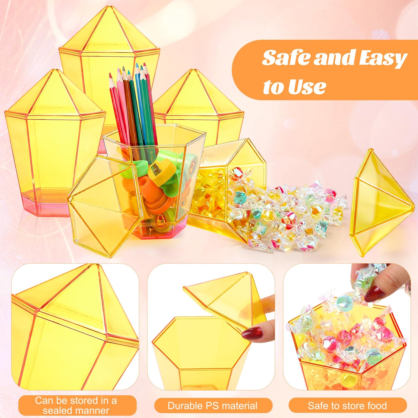 Aneco 24 Piece Pencil Gift Boxes Back to School Pencil Containers for Teachers Gifts Candy Popcorn Holders Bulk Bags Party Favor for Teacher Appreciation Gifts School Classroom Decoration