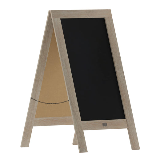 A Frame Chalkboard by HBCY Creations: 40x20 Solid Wood A-Frame Sign Light Wash Double-Sided Magnetic Board, Chalkboard Menu Board, for Restaurants, Cafés, Weddings - Heavy Duty Hinges