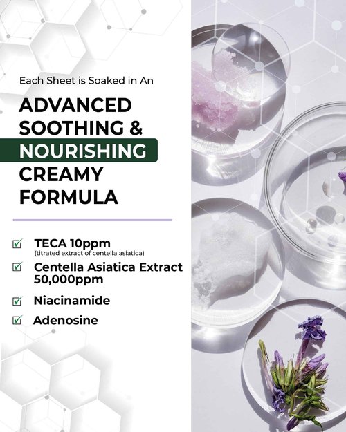 CENTELLIAN 24 Madeca Mask (Extra Calming, 24pc) - Face Mask Sheet for Ultra Calming, Soothing for Sensitive, Acne-prone Skin with Centella Asiatica, TECA, Niacinamide. Korean Skin Care for Men Women